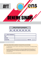 KRALLAR KARMASI - 2025 - AYT - Deneme - 2